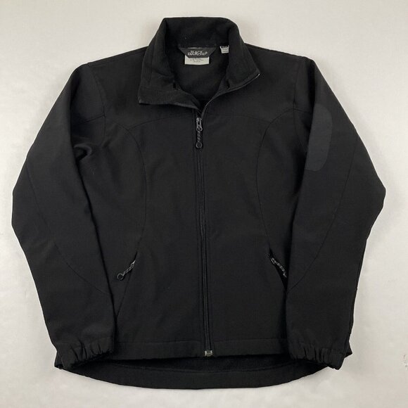 Black Diamond Softshell Jacket Womens M Black Full Zip Poly Stretch Fleece Lined - Picture 1 of 10